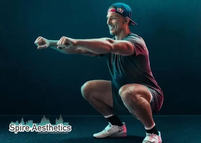 Image of man build leg muscle Dunfermline through exercise
