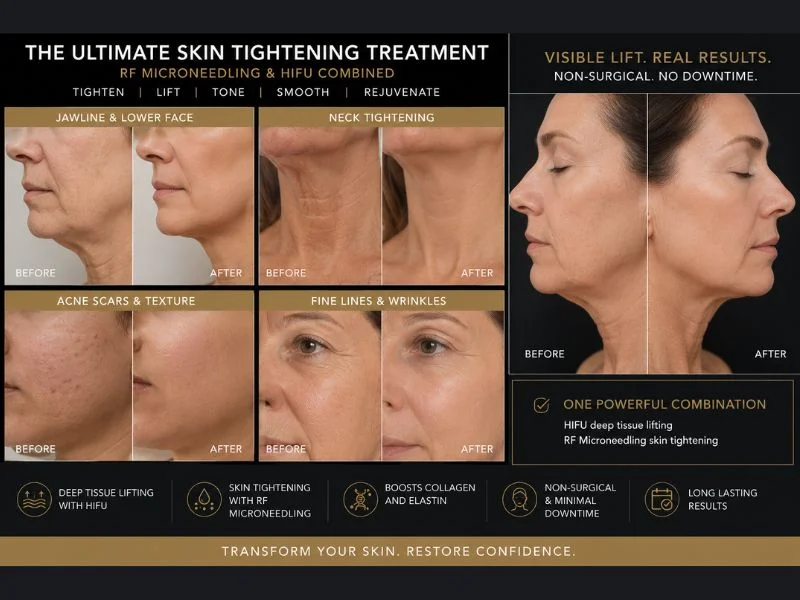 Results of combined treatment for the ultimate skin tightening treatment Dunfermline